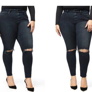 GOOD AMERICAN Good Waist Destroyed Ankle Skinny Jeans